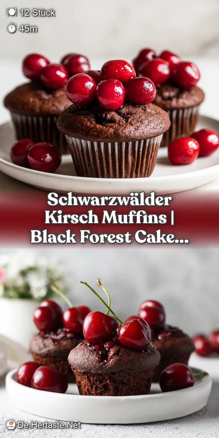 Nahaufnahme eines saftigen Schokoteigs mit einer cremigen Haube und einer tiefroten, gl&auml;nzenden Kirsche als Topping.