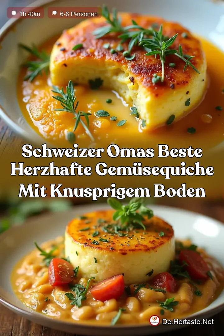 Schweizer Omas Beste Herzhafte Gem&uuml;seQuiche mit knusprigem Boden