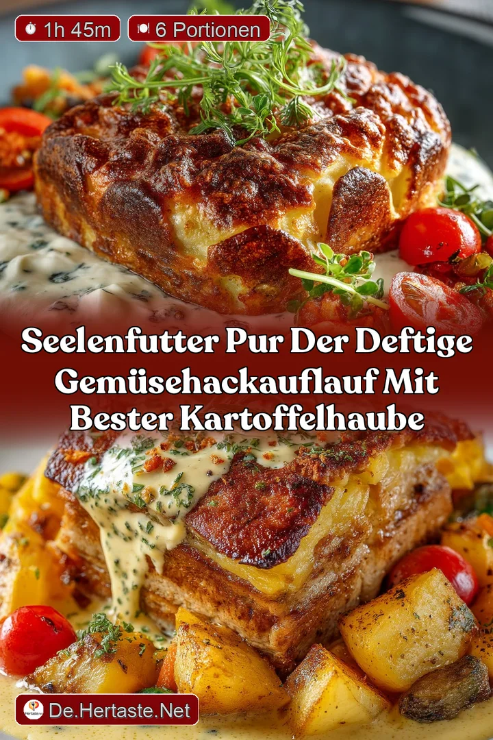 Seelenfutter pur Der deftige Gem&uuml;seHackAuflauf mit bester Kartoffelhaube