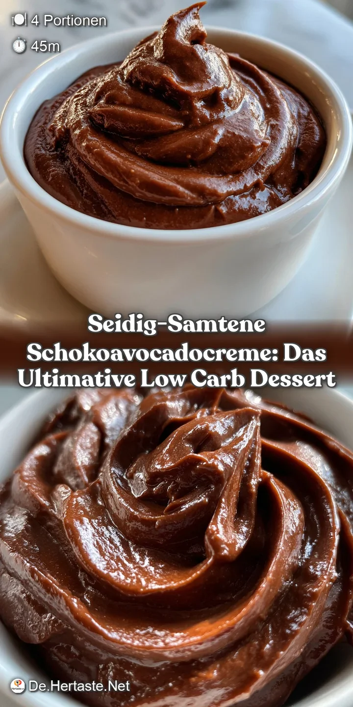 Seidig-Samtene SchokoAvocadoCreme: Das ultimative Low Carb Dessert