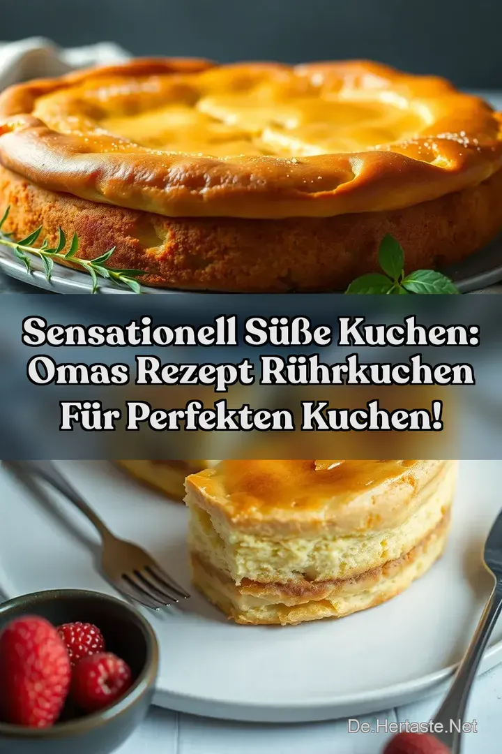 Sensationell S&uuml;&szlig;e Kuchen: Omas Rezept R&uuml;hrkuchen f&uuml;r Perfekten Kuchen!