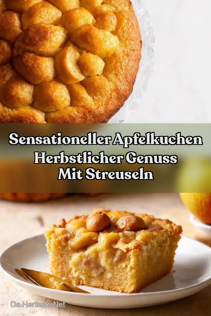 Sensationeller Apfelkuchen Herbstlicher Genuss mit Streuseln