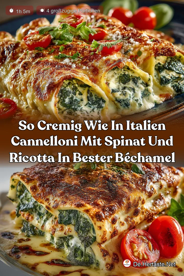 So cremig wie in Italien Cannelloni mit Spinat und Ricotta in bester B&eacute;chamel