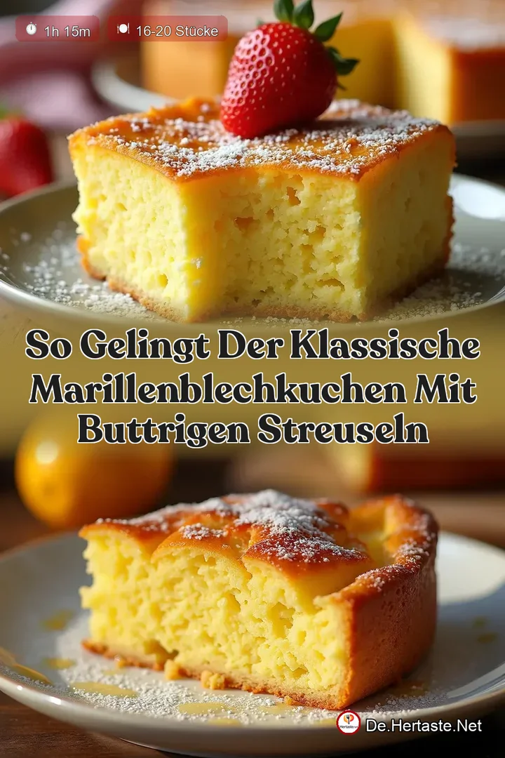 So gelingt der klassische Marillenblechkuchen mit buttrigen Streuseln