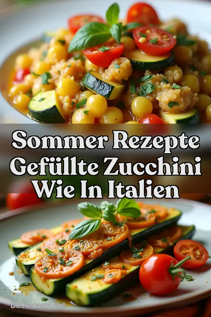 Sommer Rezepte Gef&uuml;llte Zucchini wie in Italien
