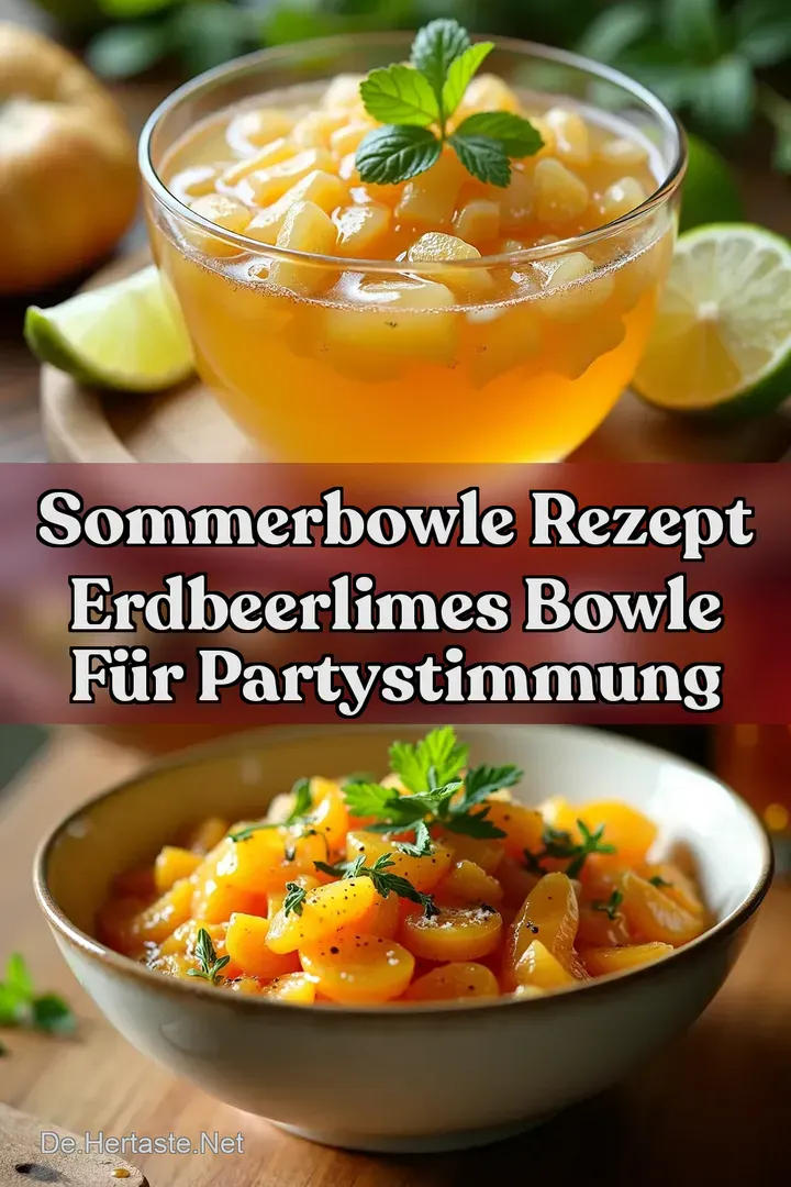 Sommerbowle Rezept ErdbeerLimes Bowle f&uuml;r Partystimmung