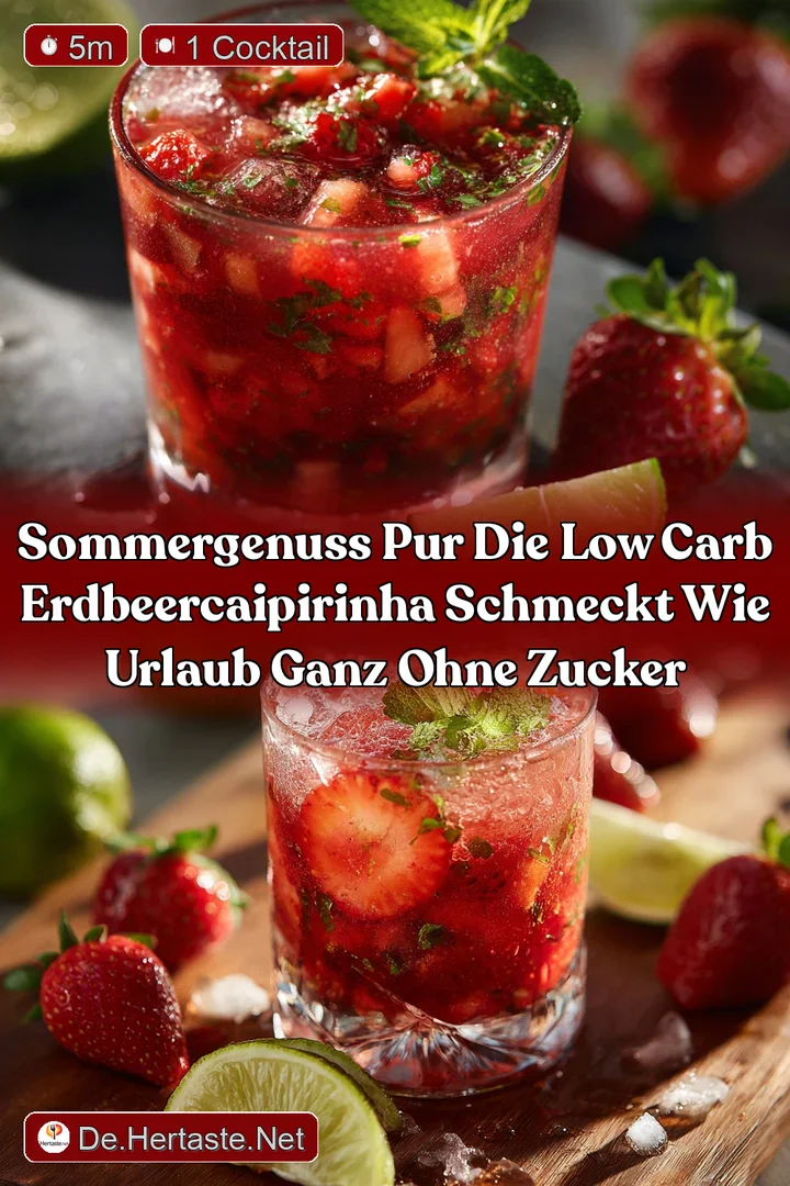 Sommergenuss pur Die Low Carb ErdbeerCaipirinha schmeckt wie Urlaub ganz ohne Zucker
