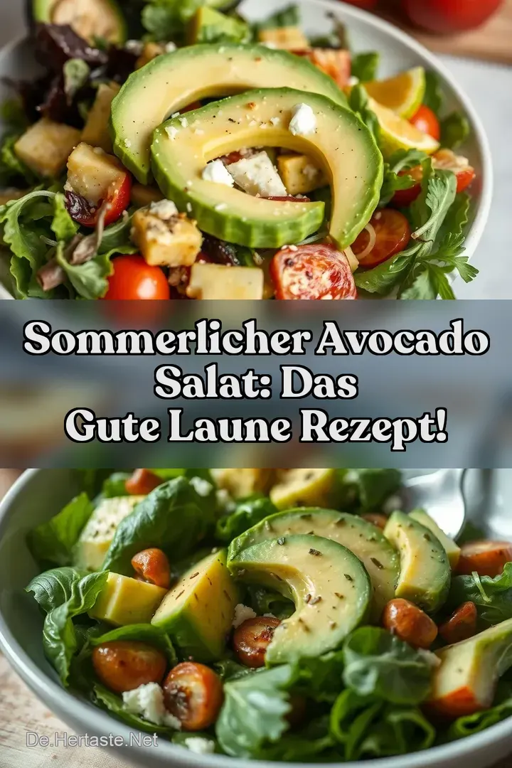 Sommerlicher Avocado Salat: Das Gute Laune Rezept!