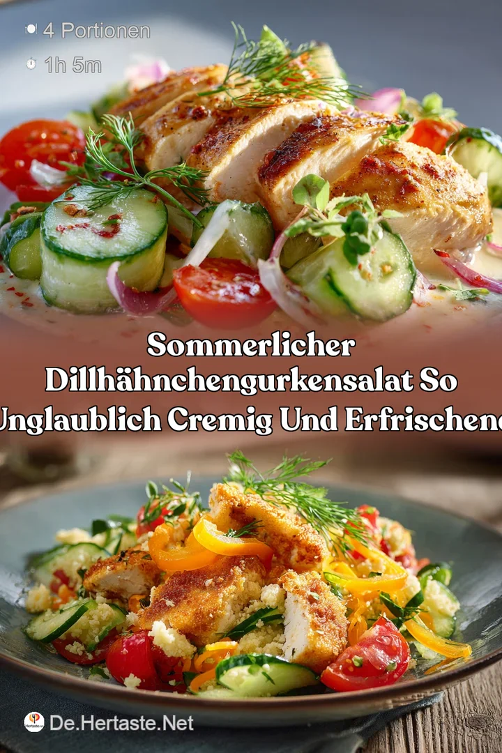 Sommerlicher DillH&auml;hnchenGurkensalat So unglaublich cremig und erfrischend