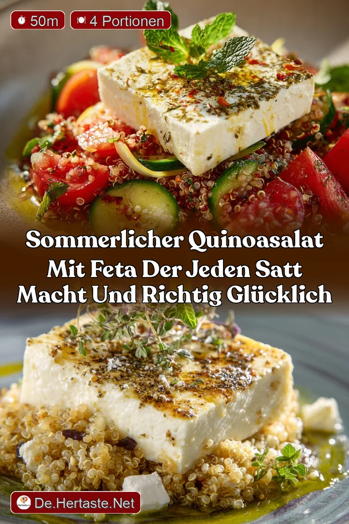 Sommerlicher QuinoaSalat mit Feta der jeden satt macht und richtig gl&uuml;cklich