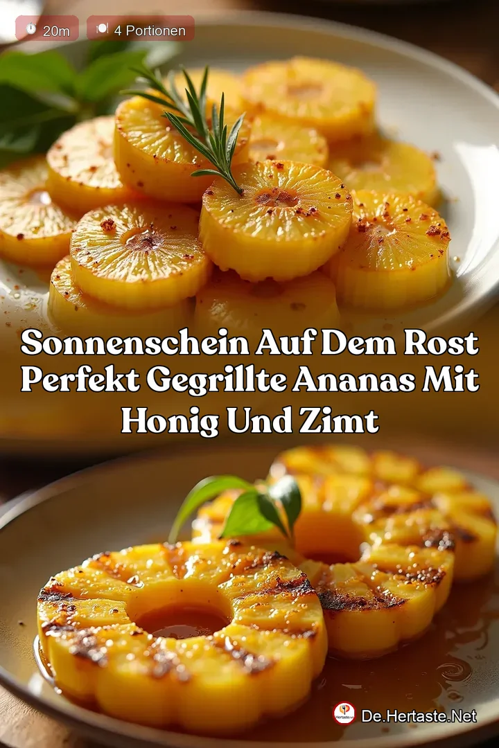 Sonnenschein auf dem Rost Perfekt Gegrillte Ananas mit Honig und Zimt