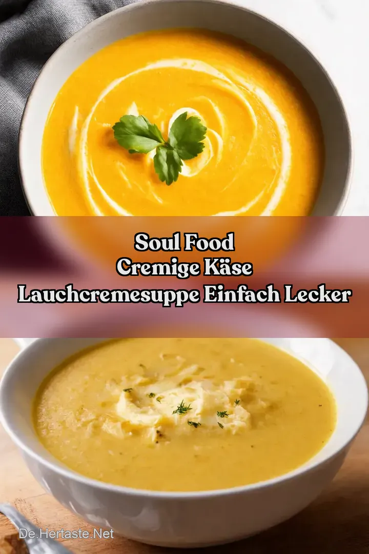 Soul Food Cremige K&auml;se Lauchcremesuppe Einfach Lecker