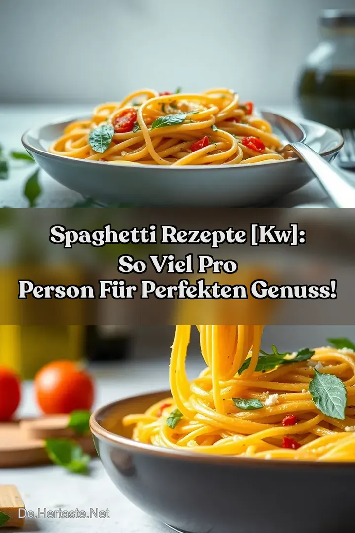 Spaghetti Rezepte [kw]: So viel pro Person f&uuml;r Perfekten Genuss!