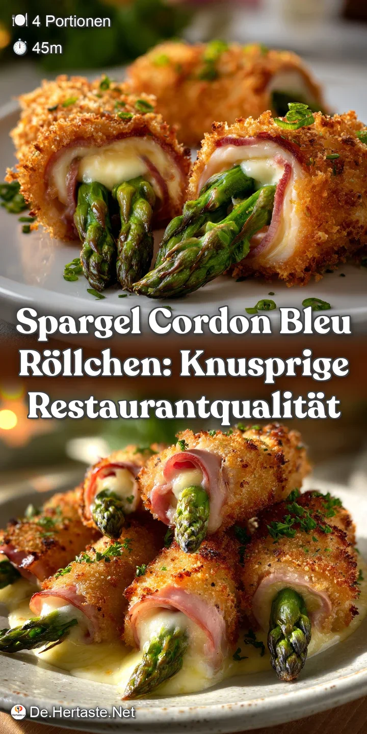 Spargel Cordon Bleu R&ouml;llchen: Knusprige Restaurantqualit&auml;t