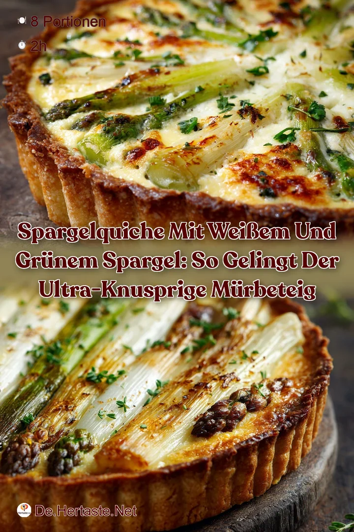 Spargelquiche mit wei&szlig;em und gr&uuml;nem Spargel: So gelingt der ultra-knusprige M&uuml;rbeteig