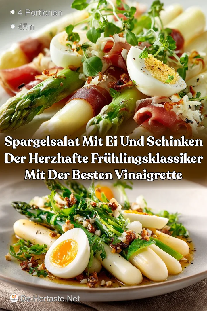 Spargelsalat mit Ei und Schinken Der herzhafte Fr&uuml;hlingsklassiker mit der besten Vinaigrette
