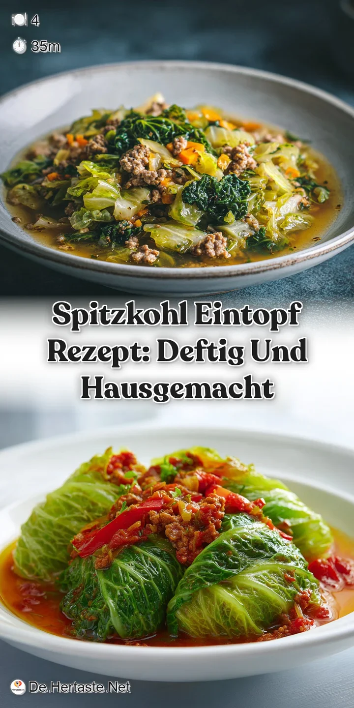 Close-up of tender shredded cabbage and browned sausage in rich broth. Bubbles hint at a comforting warmth.