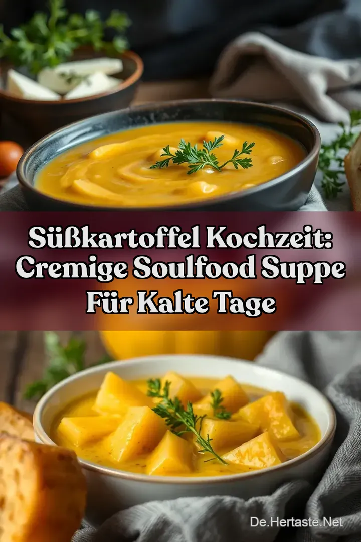 S&uuml;&szlig;kartoffel Kochzeit: Cremige Soulfood Suppe F&uuml;r Kalte Tage