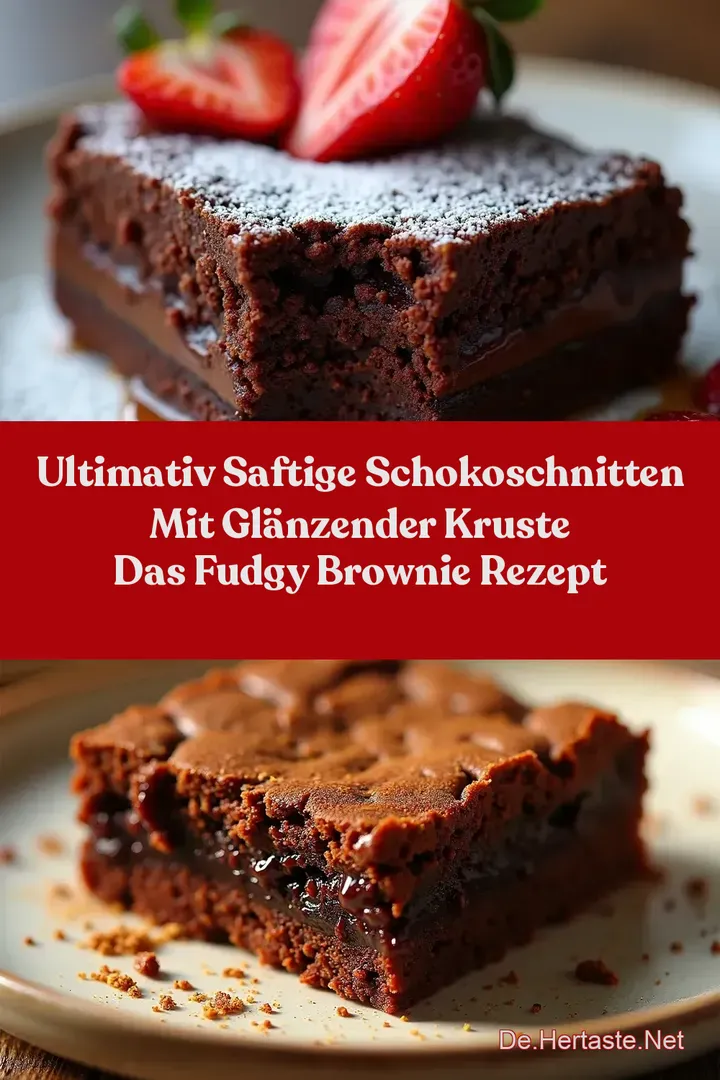 ULTIMATIV Saftige Schokoschnitten mit gl&auml;nzender Kruste Das Fudgy Brownie Rezept