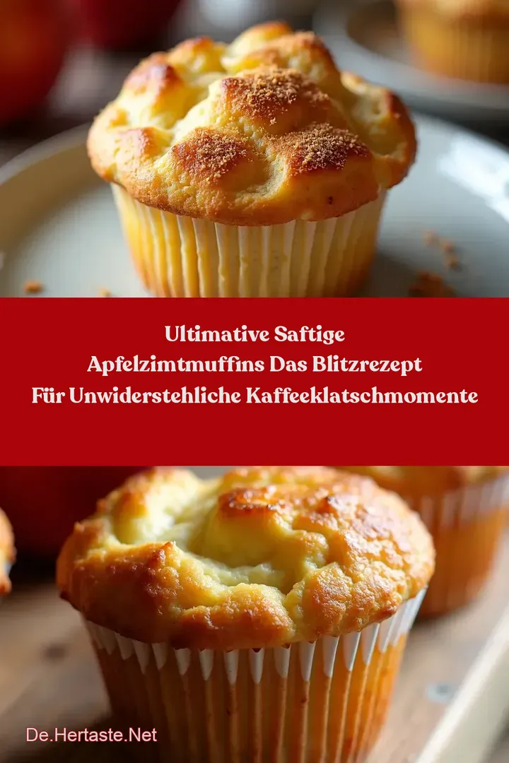 ULTIMATIVE Saftige ApfelZimtMuffins Das Blitzrezept f&uuml;r unwiderstehliche KaffeeklatschMomente