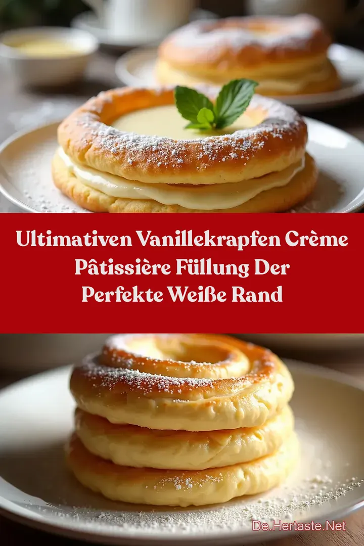 Ultimativen Vanillekrapfen Cr&egrave;me P&acirc;tissi&egrave;re F&uuml;llung Der Perfekte Wei&szlig;e Rand
