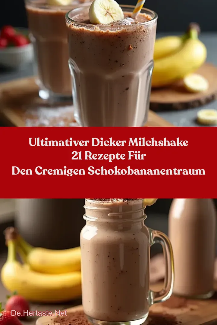 Ultimativer Dicker Milchshake 21 Rezepte f&uuml;r den cremigen SchokoBananenTraum