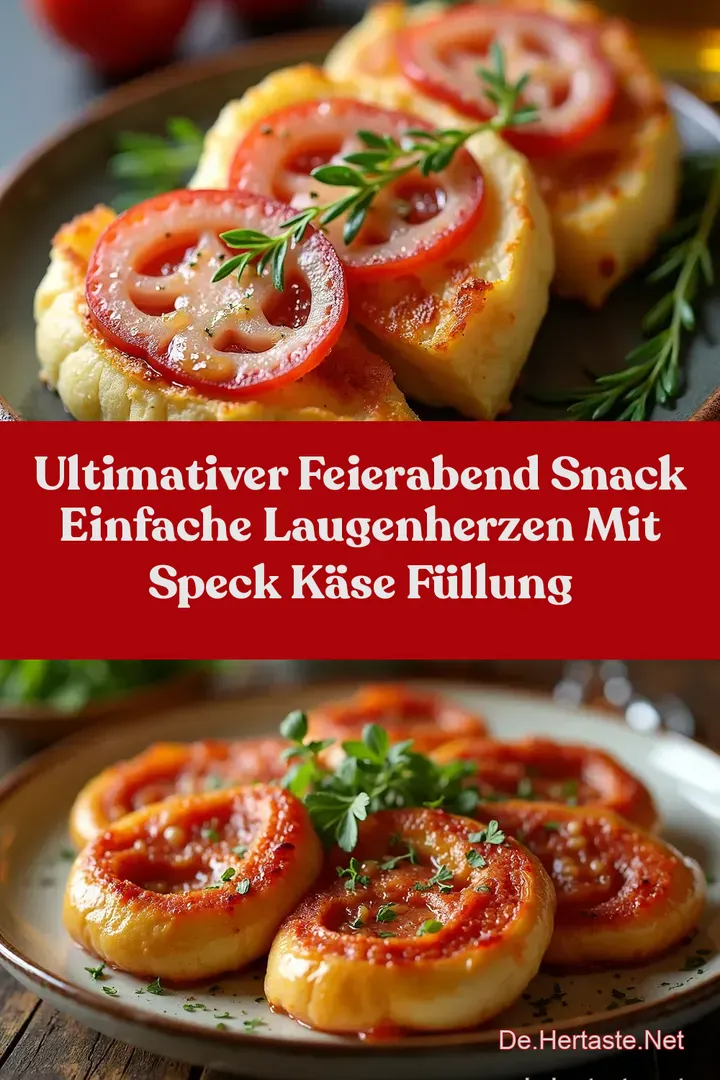 Ultimativer Feierabend Snack Einfache LaugenHerzen Mit Speck K&auml;se F&uuml;llung