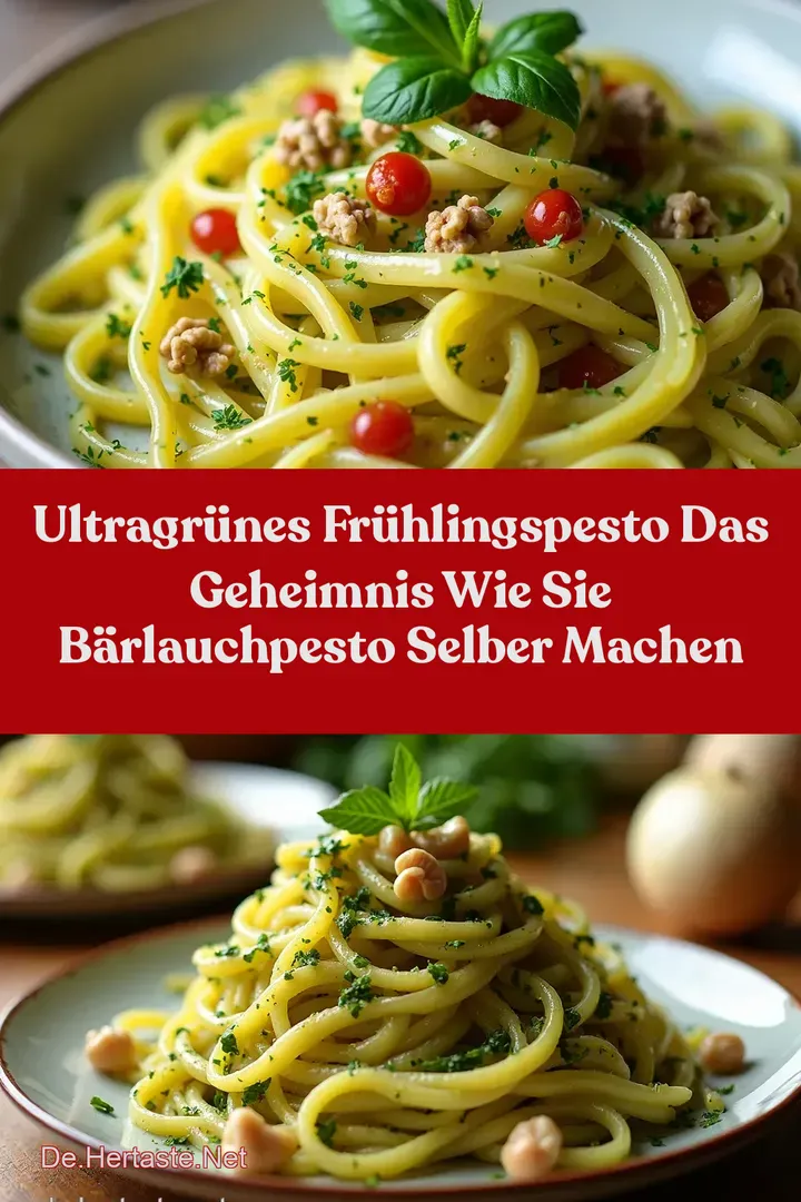 UltraGr&uuml;nes Fr&uuml;hlingspesto Das Geheimnis wie Sie B&auml;rlauchPesto selber machen