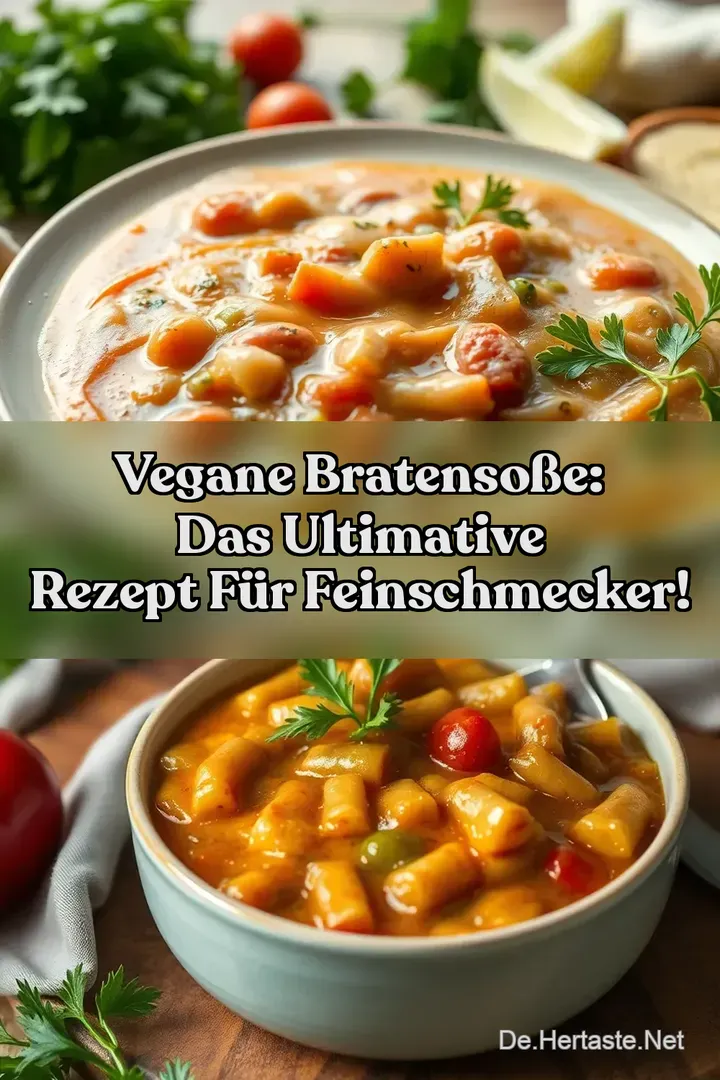 Vegane Bratenso&szlig;e: Das ultimative Rezept f&uuml;r Feinschmecker!