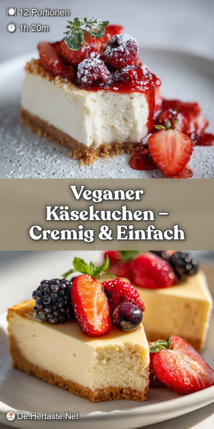 Close-up on the silky smooth surface of a vegan cheesecake. Notice the light airy texture and fresh vibrant topping.