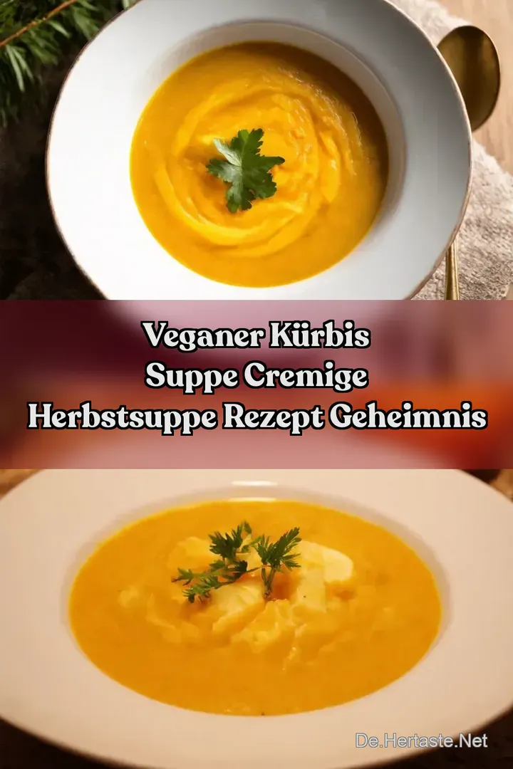 Veganer K&uuml;rbis Suppe Cremige Herbstsuppe Rezept Geheimnis