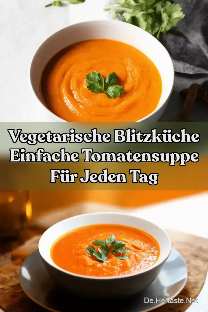 Vegetarische Blitzk&uuml;che Einfache Tomatensuppe f&uuml;r jeden Tag