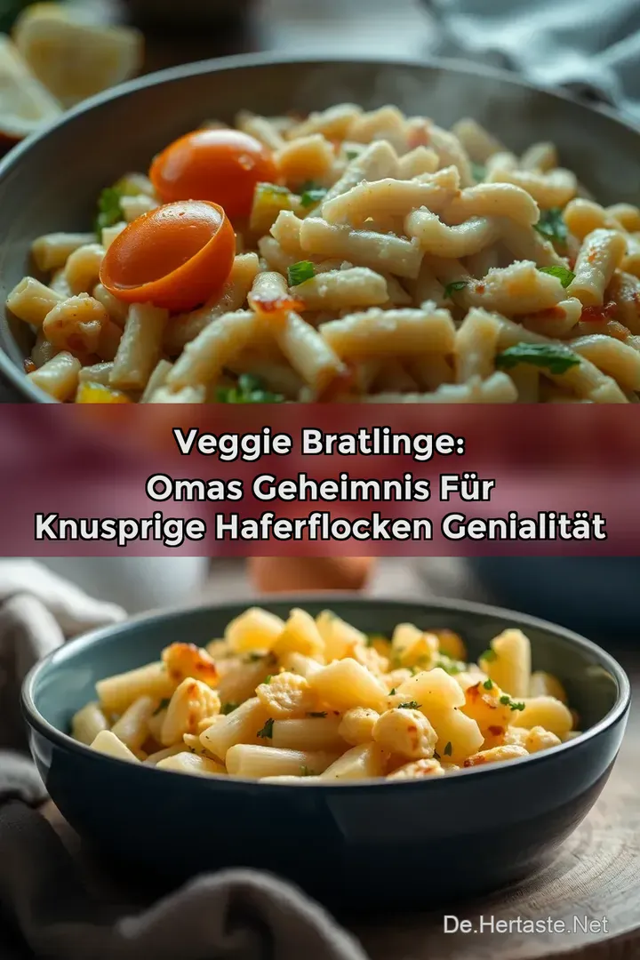 Veggie Bratlinge: Omas Geheimnis f&uuml;r Knusprige Haferflocken Genialit&auml;t