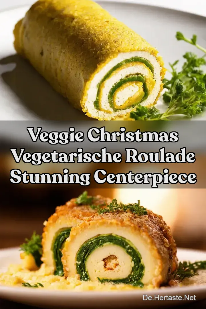 Veggie Christmas Vegetarische Roulade Stunning Centerpiece