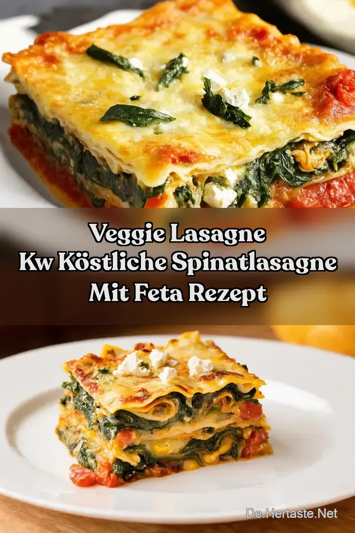 Veggie Lasagne kw K&ouml;stliche Spinatlasagne mit Feta Rezept