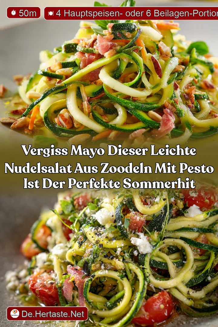 Vergiss Mayo Dieser leichte Nudelsalat aus Zoodeln mit Pesto ist der perfekte Sommerhit