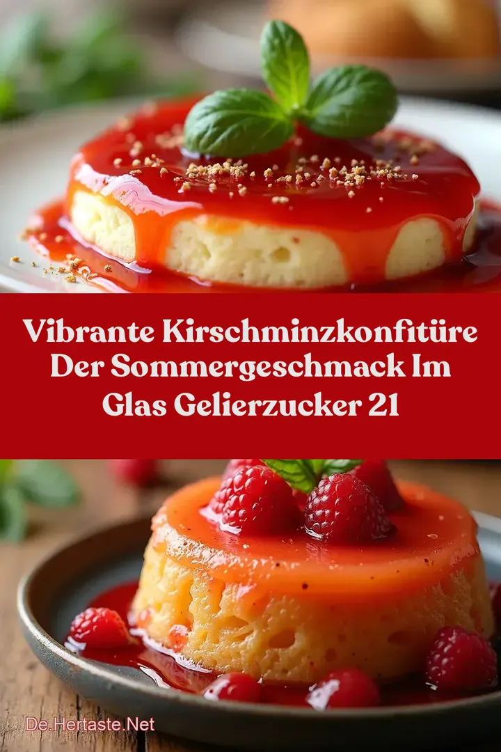 Vibrante KirschMinzKonfit&uuml;re Der Sommergeschmack im Glas Gelierzucker 21