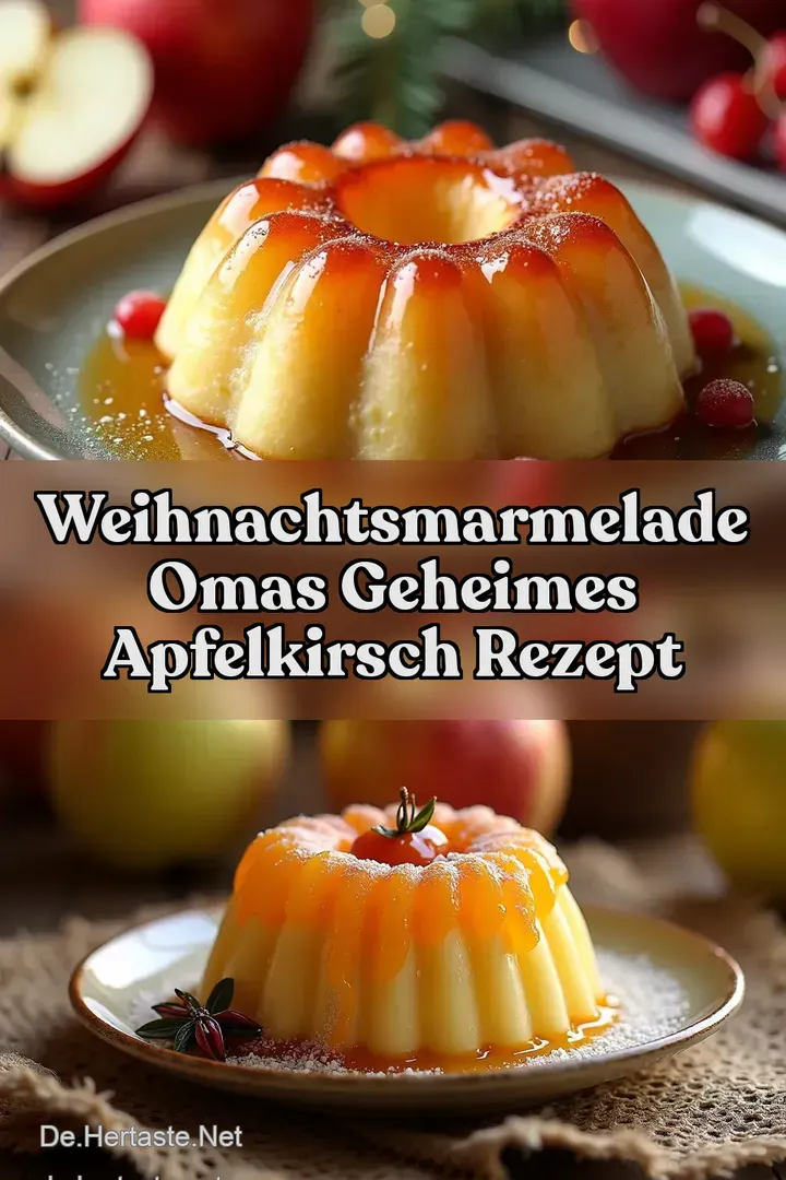 Weihnachtsmarmelade Omas geheimes ApfelKirsch Rezept