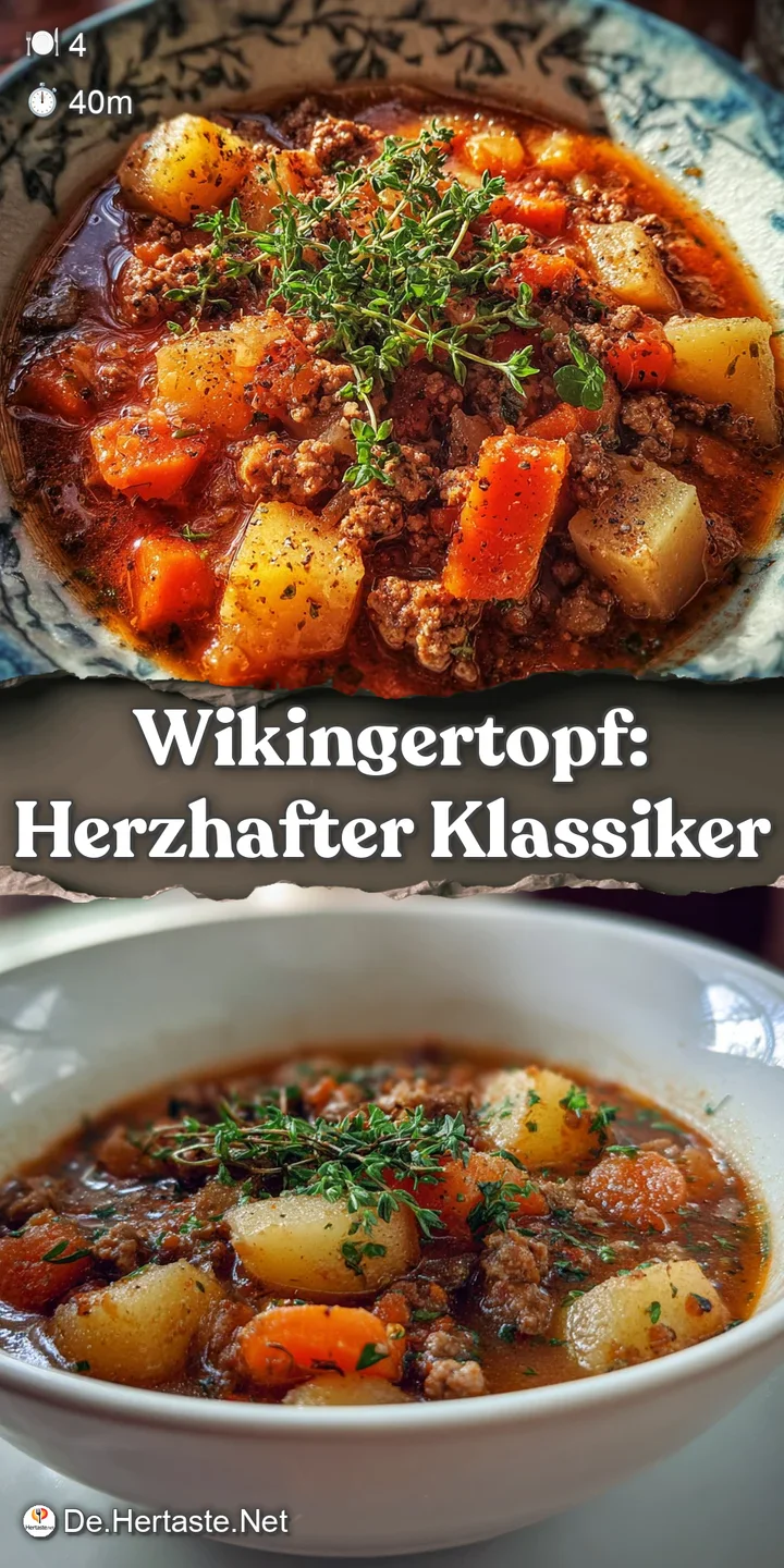 Close-up reveals rich, savory ground meat in the stew, with glistening droplets on tender vegetable chunks.