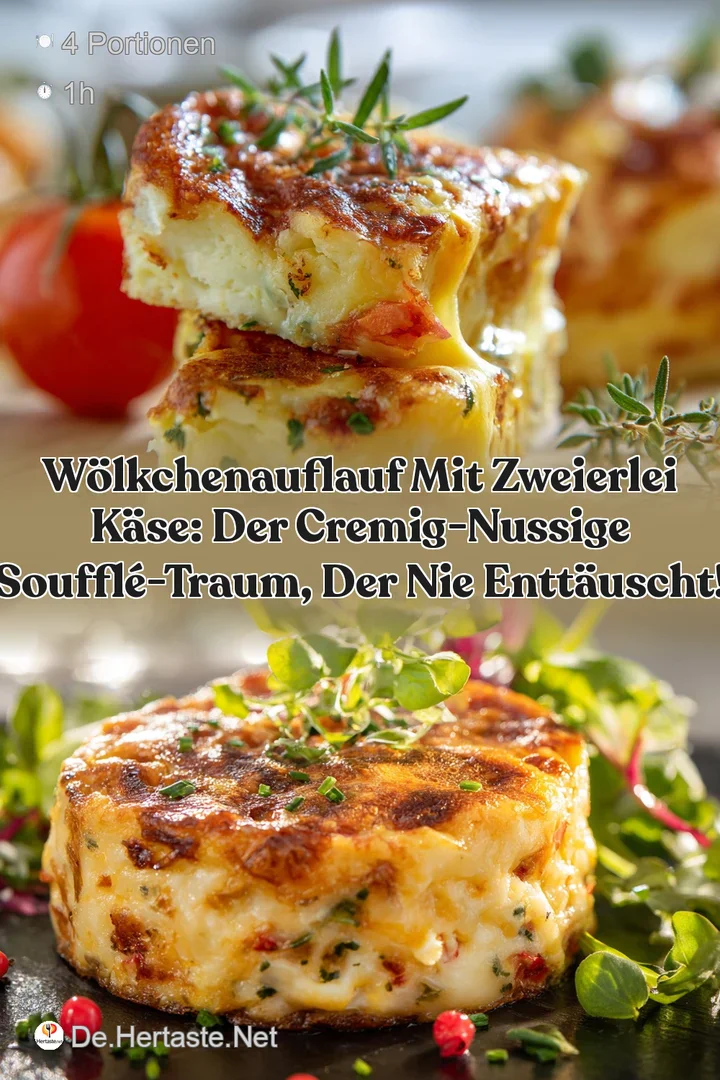 W&ouml;lkchenauflauf mit zweierlei K&auml;se: Der cremig-nussige Souffl&eacute;-Traum der nie entt&auml;uscht!