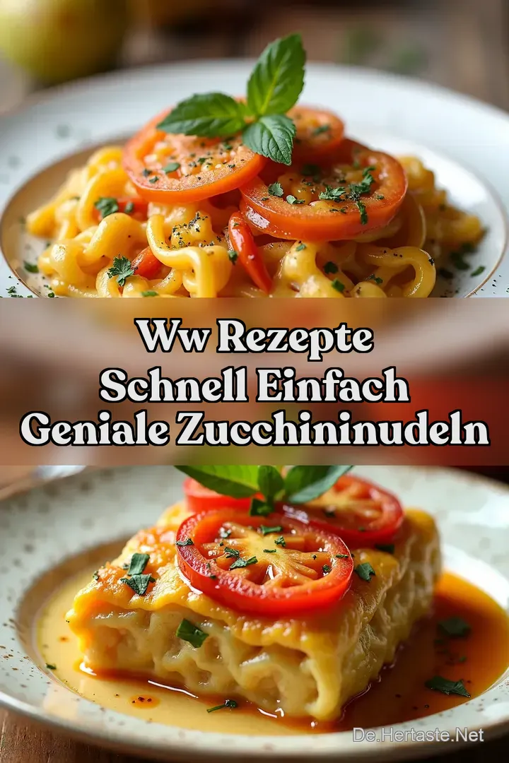 WW Rezepte Schnell Einfach Geniale Zucchininudeln