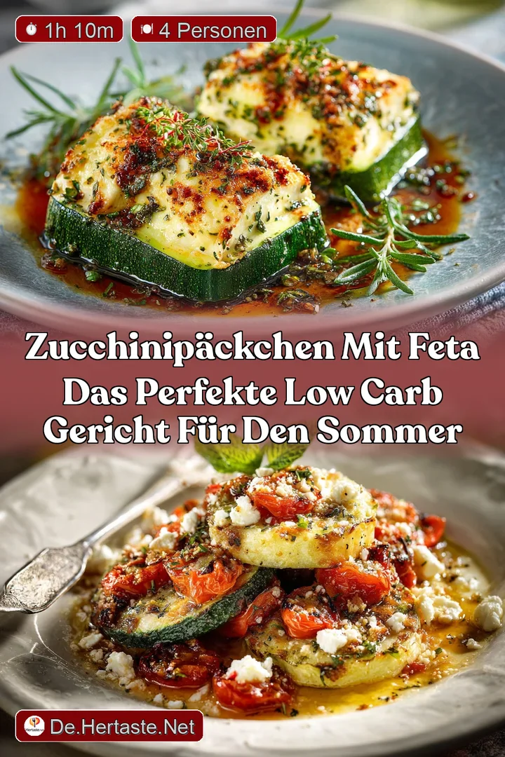 ZucchiniP&auml;ckchen mit Feta Das perfekte Low Carb Gericht f&uuml;r den Sommer