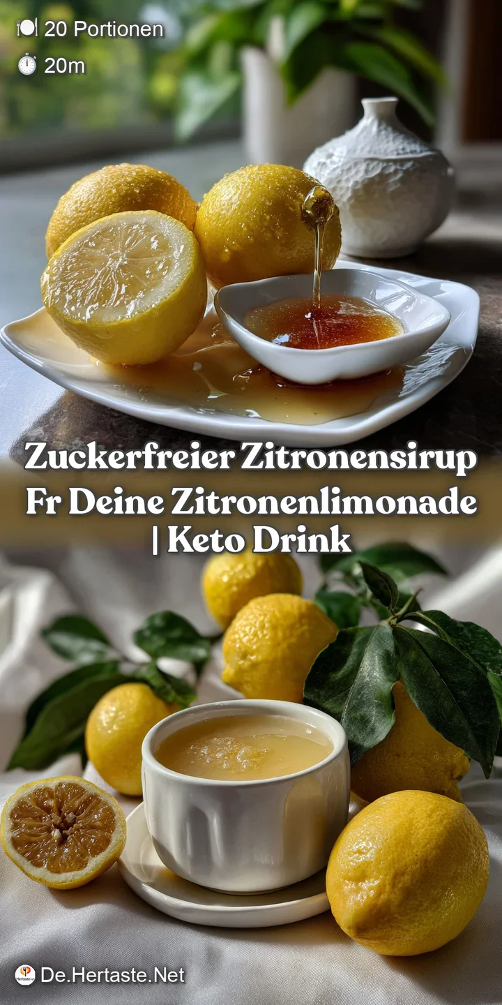 Zuckerfreier Zitronensirup fr deine Zitronenlimonade | Keto Drink