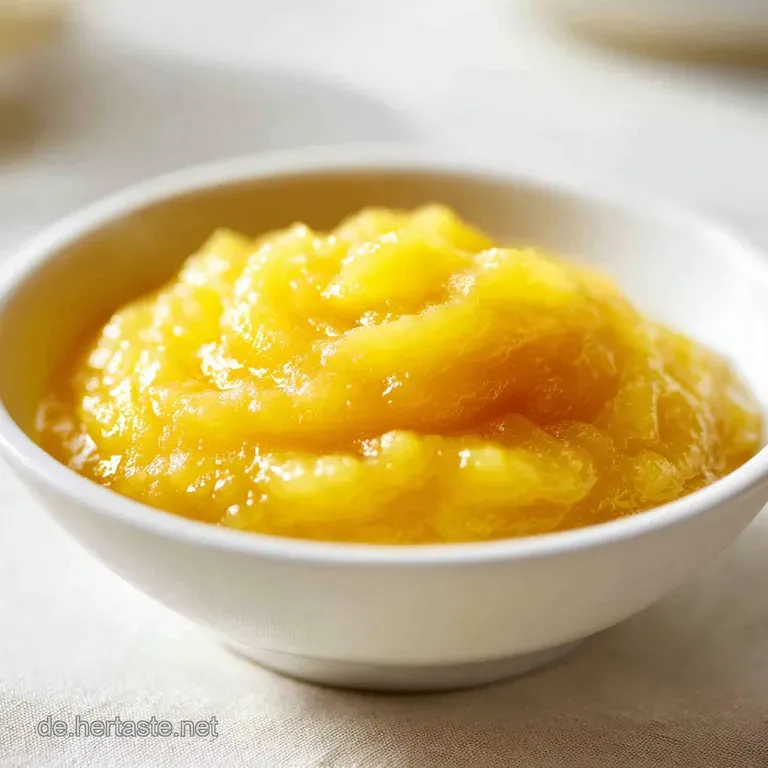 Applesauce elegantly layered in a parfait glass with crunchy granola and a vibrant sprig of mint for added color.