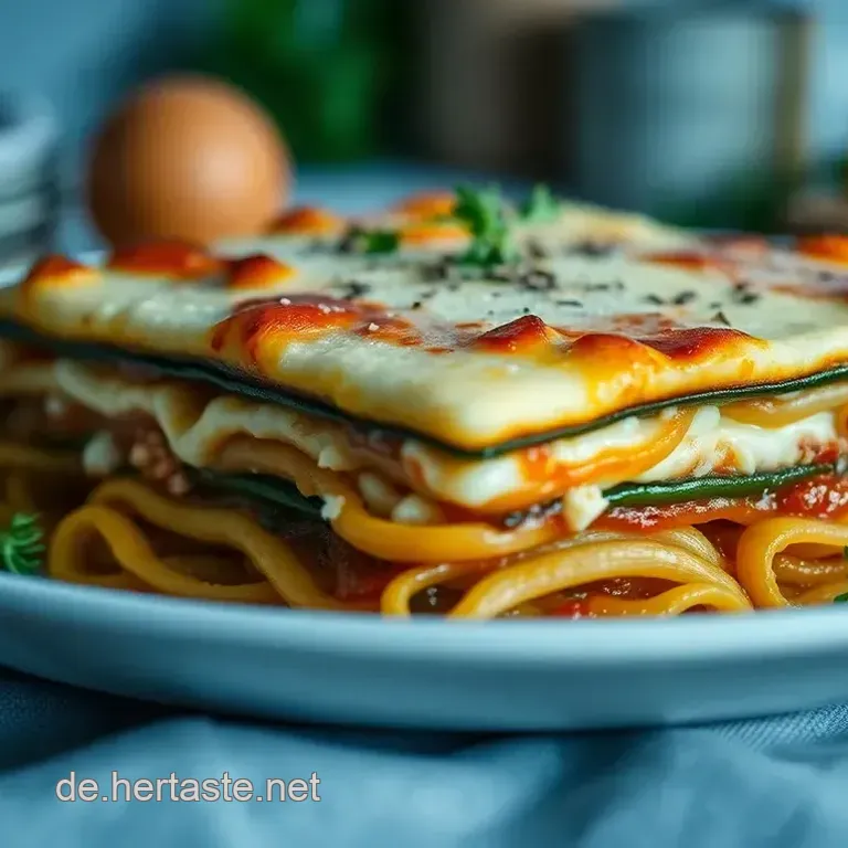Auberginen-Lasagne mit Kr&auml;uter-Ricotta und Tomatensauce