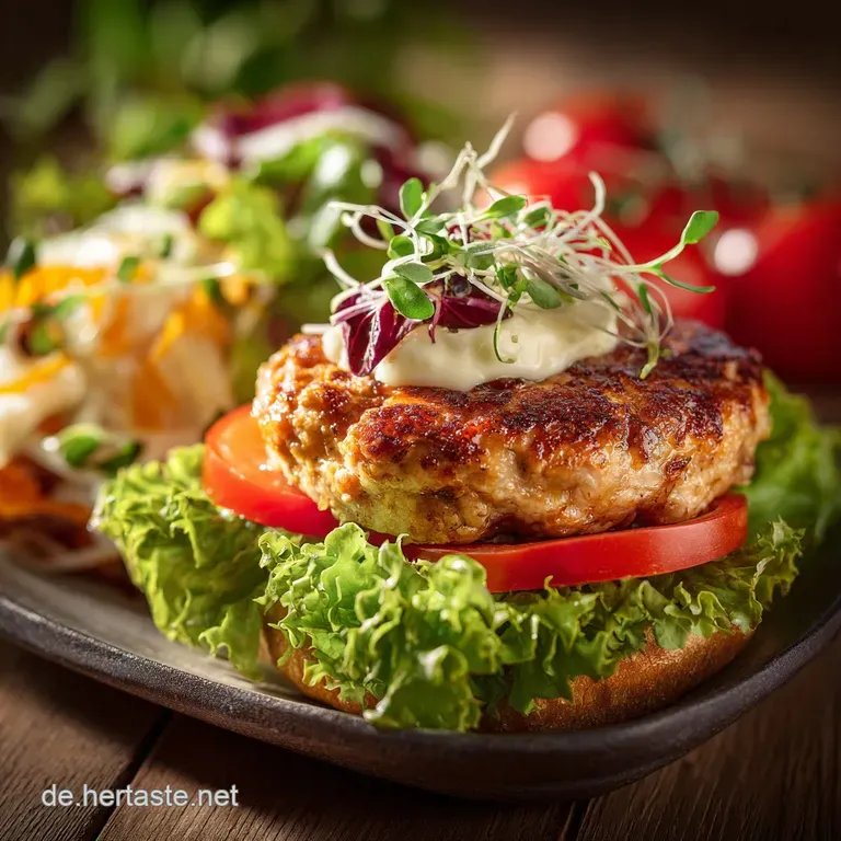Aufgepimpter Chickenburger Salat Der Ultimative Crunch Mit Rauchiger Burgerso&szlig;e presentation