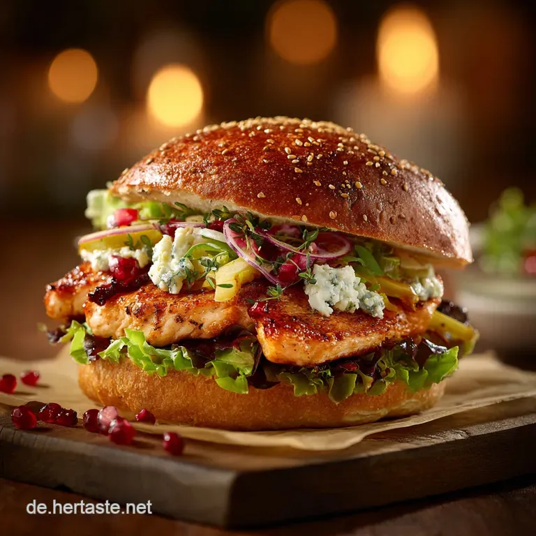 Aufgepimpter Chickenburger Salat Der ultimative Crunch mit rauchiger Burgerso&szlig;e