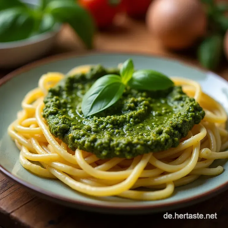 Das Goldene Gr&uuml;n Authentisches Basilikum Pesto Alla Genovese So Einfach Wie Ein Sommertag presentation