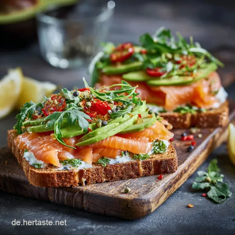 Avocado Lachs Sandwiches Das Cremige 5Sternepausenbrot presentation