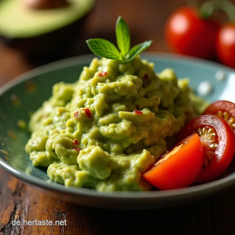 Gr&uuml;ner Traum Cremiger Avocadosalat Mit Sonnengereiften Tomaten Und Limettenkick presentation